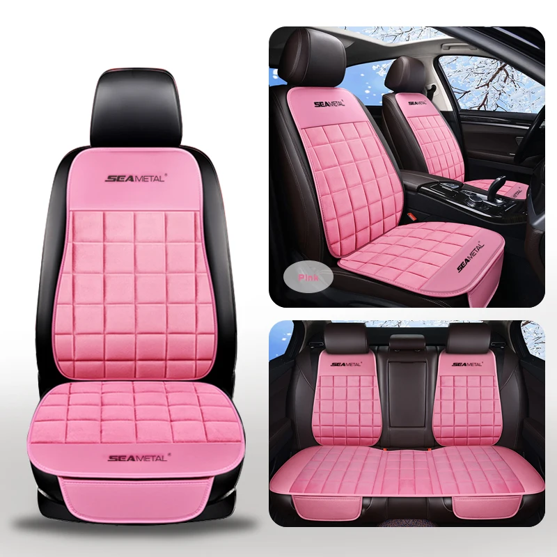 Плюшевые чехлы на сиденья автомобиля роскошный набор чехлов из нержавеющей