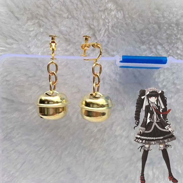 Danganronpa Celestia Ludenberg Cosplay earrings Dangan Ronpa Yasuhiro Taeko Synthetic ear clip one pair