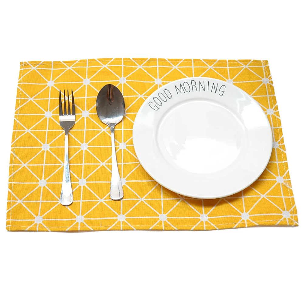 Домашний льняной коврик для еды легко моется бытовые предметы столовые манеры