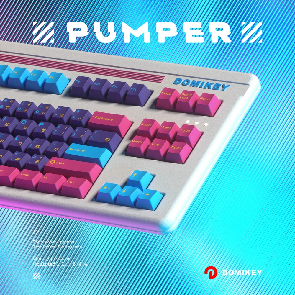 Domikey Pumper Cyber Punk Cherry Profile abs doubleshot колпачок для ключей фотопокера 87 104 xd64 xd68 xd84 BM60 BM65
