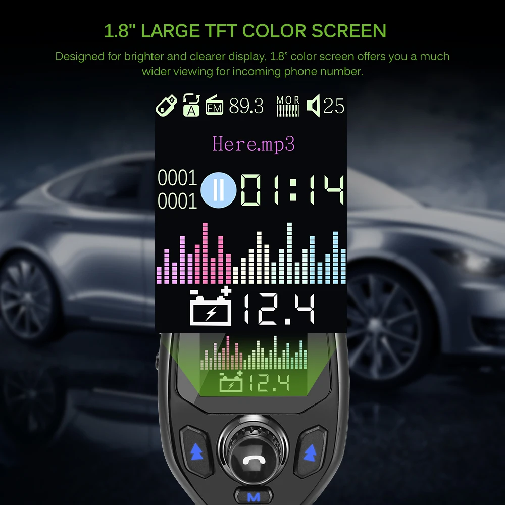 

FM-трансмиттер Onever с Bluetooth 5,0, 5 В, а