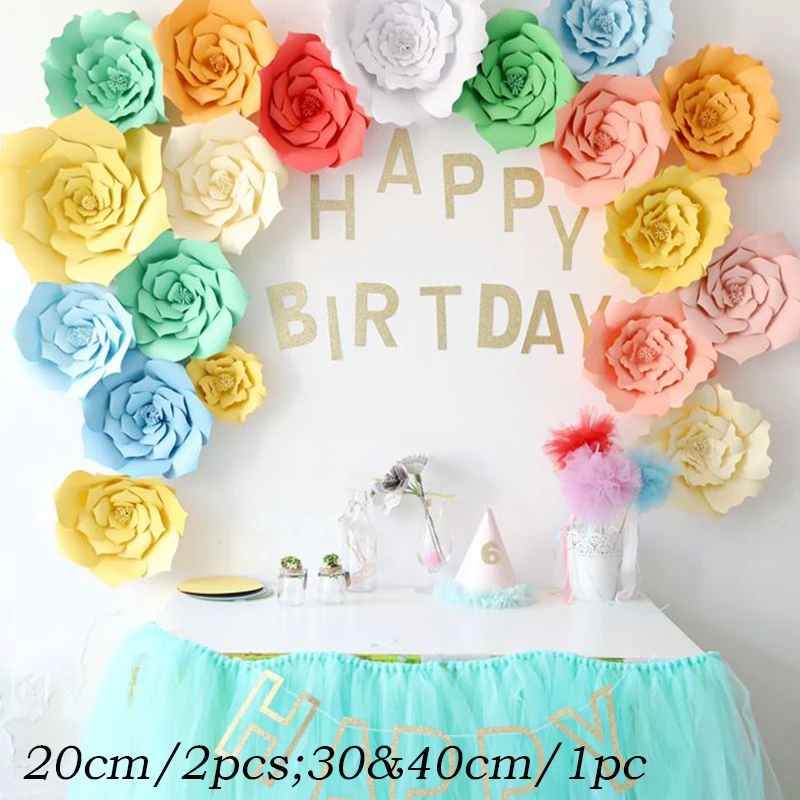 

DIY Paper Flowers Wall Stickers Artificial Party Decorations & Favors Wedding decoration Home & Living Home Decor Backdrop