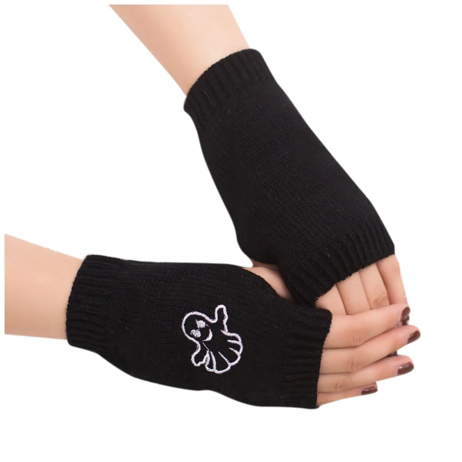 

Women Girl Knitted Arm Fingerless Gloves Keep Warm Winter Mittens Knitting Gloves Writting Typing Mittens handschoenen перчатки