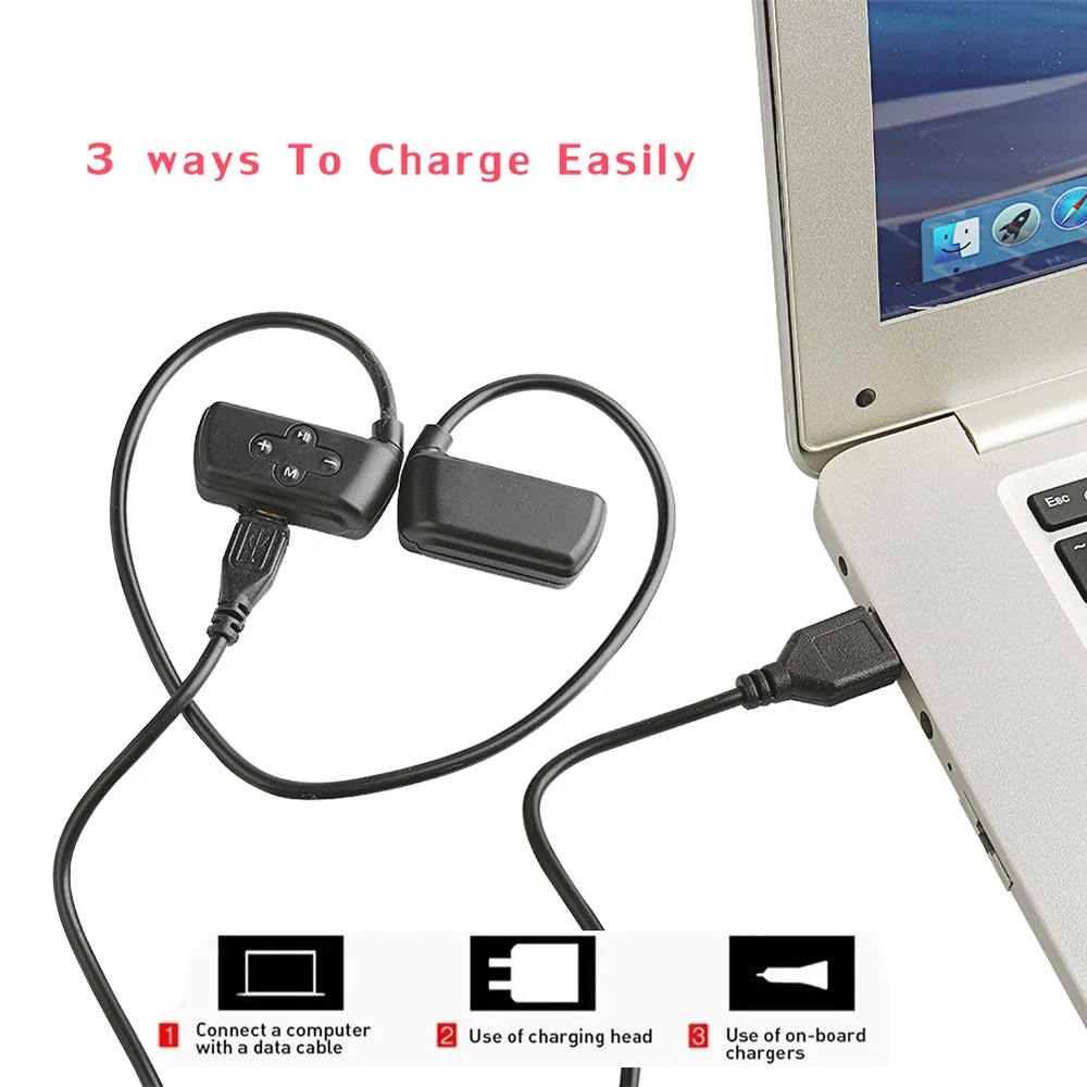 Беспроводная гарнитура Bluetooth 5 0 IPX8 водонепроницаемая для плавания Спортивная с