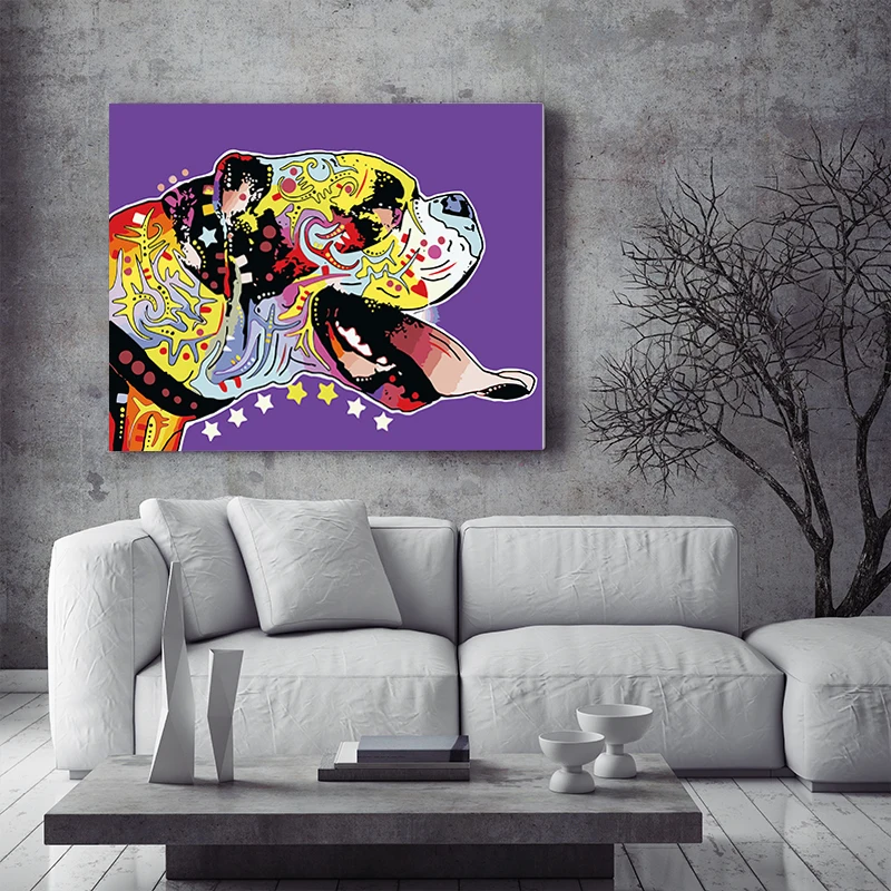 С принтом Собаки домашнее животное картина Картина по номерам впечатление