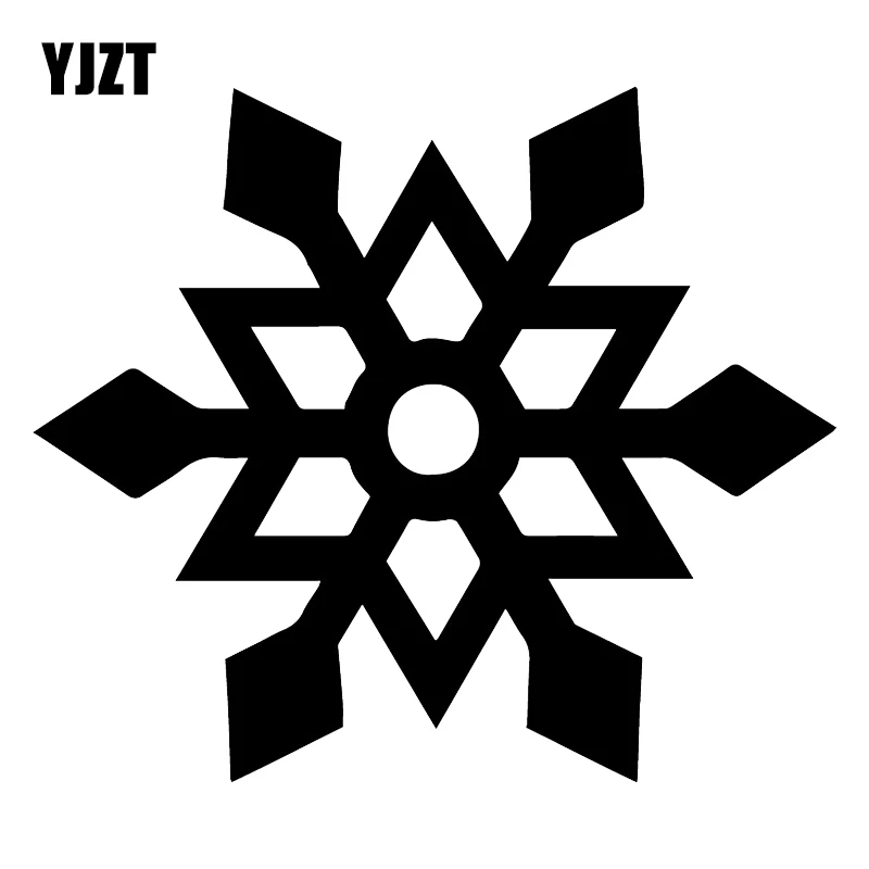 

YJZT 15.4X13.3CM Snowflake Vinyl Car Sticker Decals Whole Body Decoration Accessories C25-0440