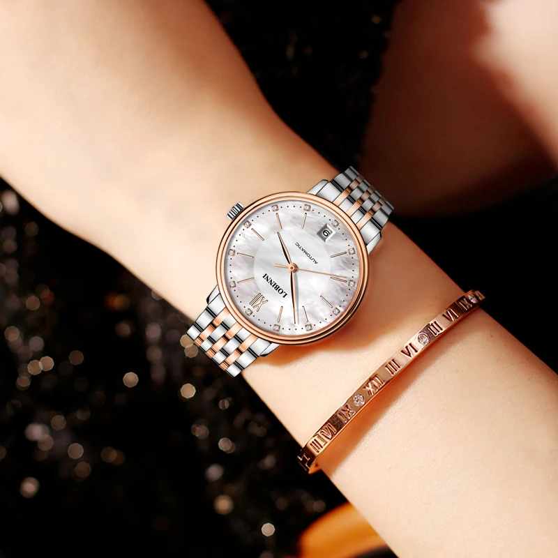 Japan MIYOTA Women Waterproof Steel Strap Luxury Brand Dual Calendar Automatic Self-wind Mechanical Female Wrist Watch Gift Lady enlarge