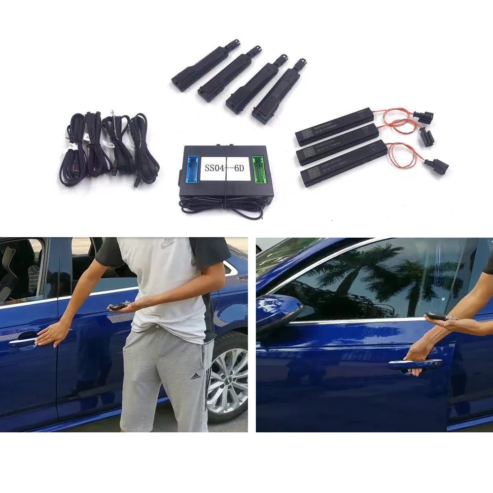 

For Audi A6 add Keyless Entry system keyless go system touch car door to lock unlock window up fold mirror for Audi 2012 to 2018