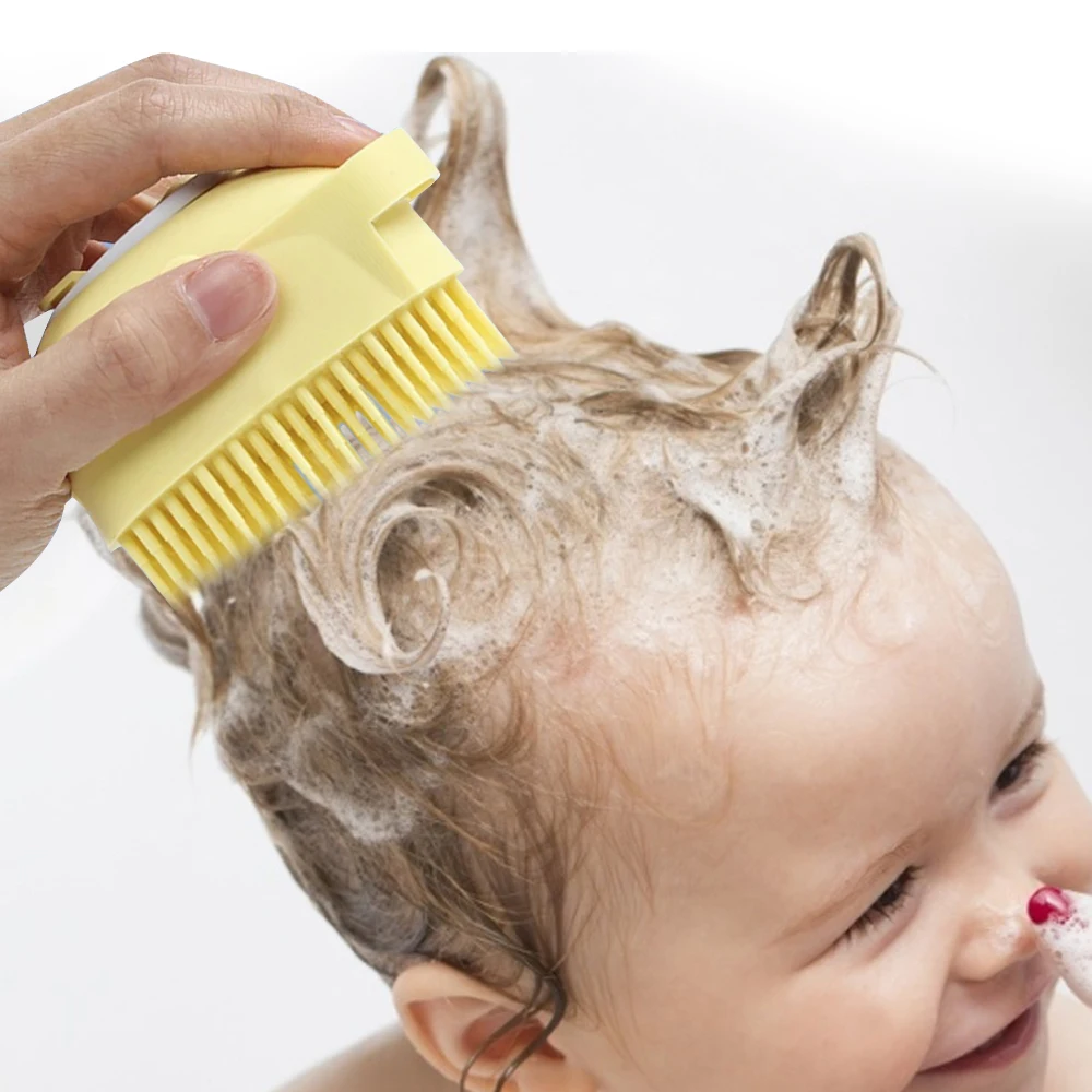 

Silicone Bath Body Brush with Shower Scrubber with Gel Dispenser Soft Massager Shower Brush Dog Shampoo Grooming Brushes Hooks