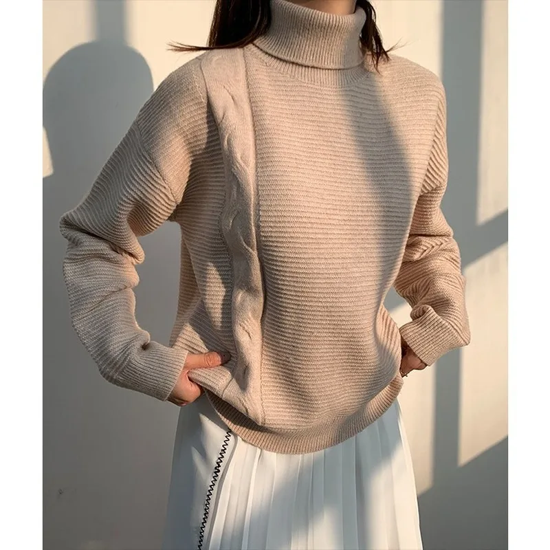 

Turtleneck Sweater Women's 2020 Autumn and Winter Japanese and Korean Temperament Commuter Fashion Inside and Outside Sweater