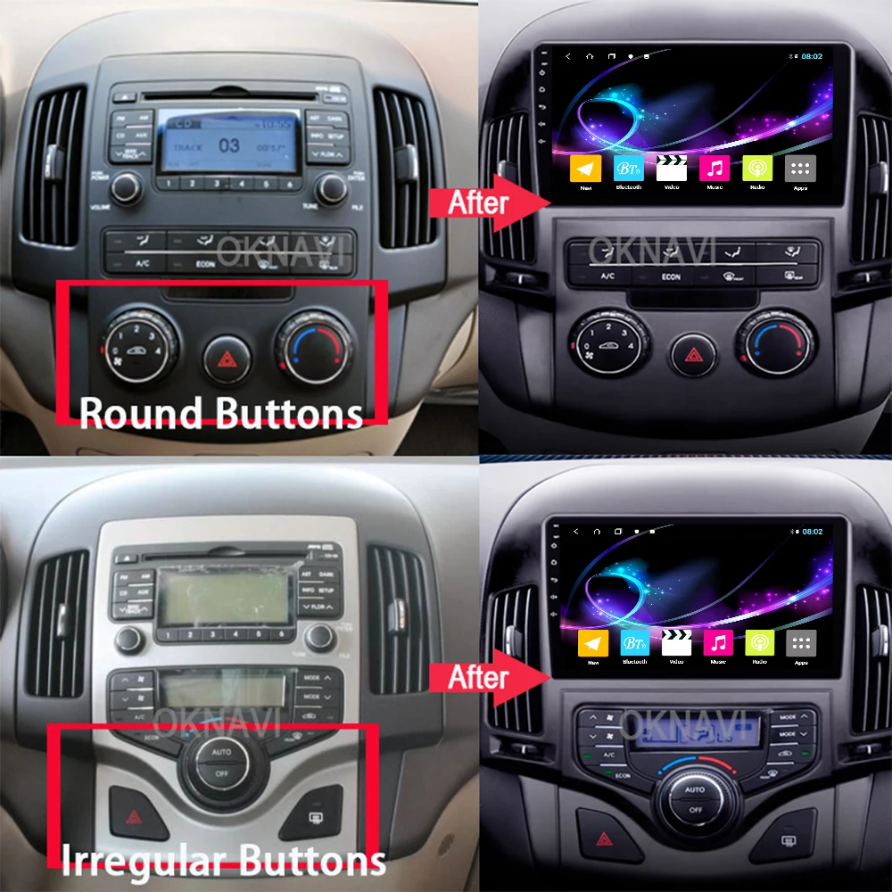 Автомобильное радио для Hyundai i30 2006-2011 4GRAM авто мультимедийный плеер 4G и аудио