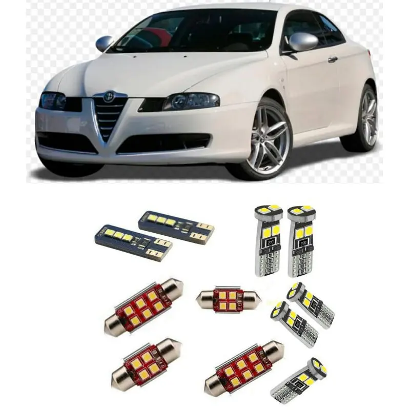 

14pc Car Accessories Car Led Interior Light Kit For Alfa Romeo GT 2003 - 2010 Error Free White 6000K Super Bright