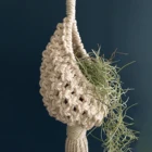 Гобелены ручной работы плетеная вручную Сетчатая Сумка в скандинавском богемном стиле, декоративная плетеная веревка для хранения цветов, настенная плетеная корзина