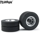 YEAHRUN Задние колесные диски из металлического сплава с 22 мм резиновыми шинами для 114 Tamiya прицеп трактор Радиоуправляемый грузовик автомобиль обновленные детали