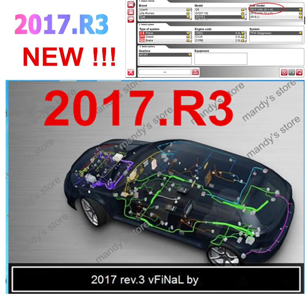 OBD2 OBDII 2017 R3 keyegn для автомобильного Диагностического Интерфейса delicht Новый адаптер