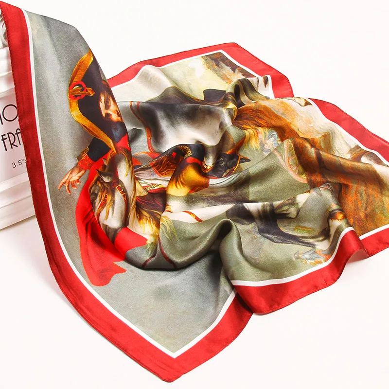 100% натуральный квадратный шелковый платок шелк из Ханчжоу для волос женский