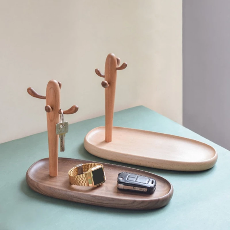 

Cactus Jewelry Storage Rack Door Key Ornaments Entry Entrance Shelf Desktop Tree Branch Hook Rack