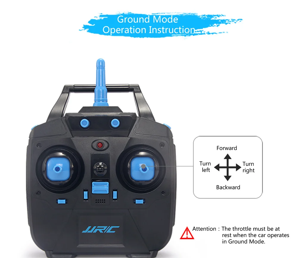 

JJRC H23 2.4G 4CH 6 Axis Gyro RC Quadcopter with Wheels Land / Sky 2 in 1 RC Drone Mini Helicopter For Gift