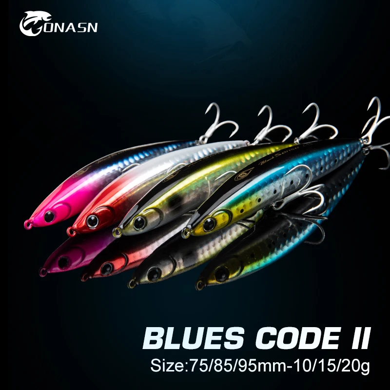 ONASN BLUES CODES II Тонущие рыболовные приманки с карандашом 75 мм 85 95 Поверхностные