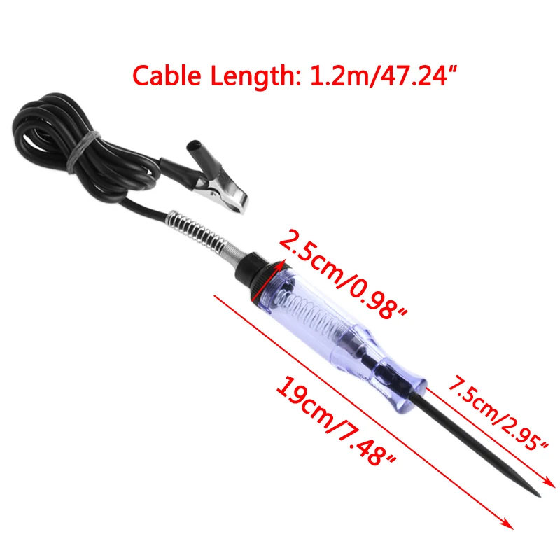 

DC 6V-24V Car Voltage Circuit Tester For long System Probe Continuity Test Light