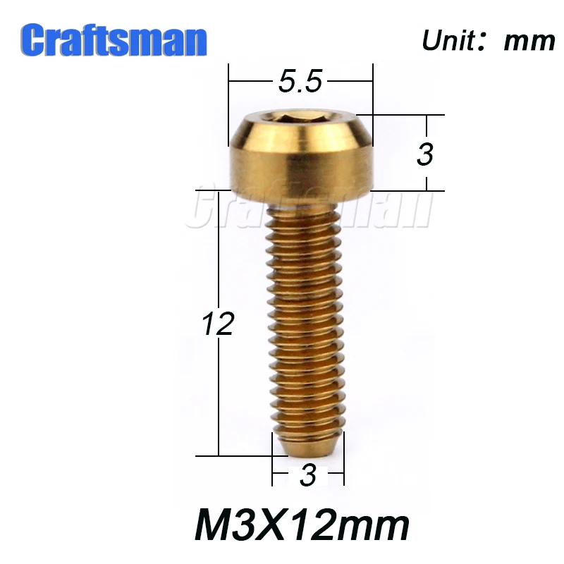 Титановый Болт M3 X 6 8 10 12 15 18 мм M3 титановые шестигранные винты для стигмы Ti M3 маленькие болты ремонтный винт Ti крепеж 1 шт