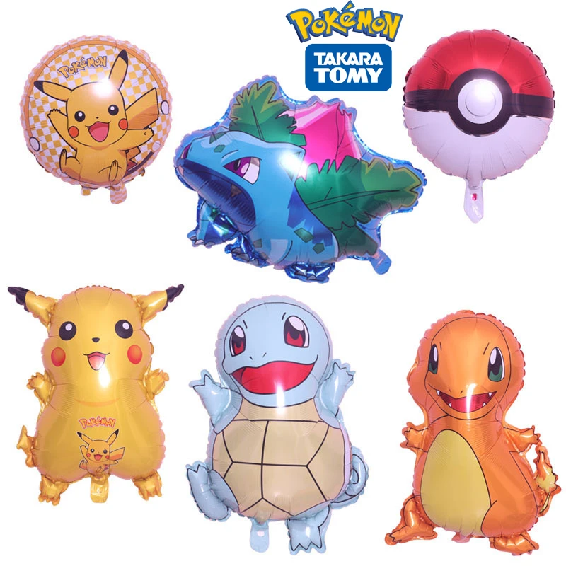 

Покемон Аниме фигурки Пикачу вечерние ринка фольгированные шары Рождество Хэллоуин Дети День рождения события Декор поставки подарки для ...