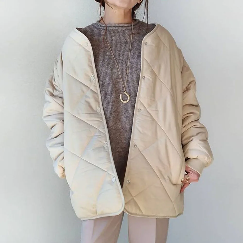 

Женское повседневное пальто, женская стеганая парка с хлопковой подкладкой, женская верхняя одежда, весна-осень 2021
