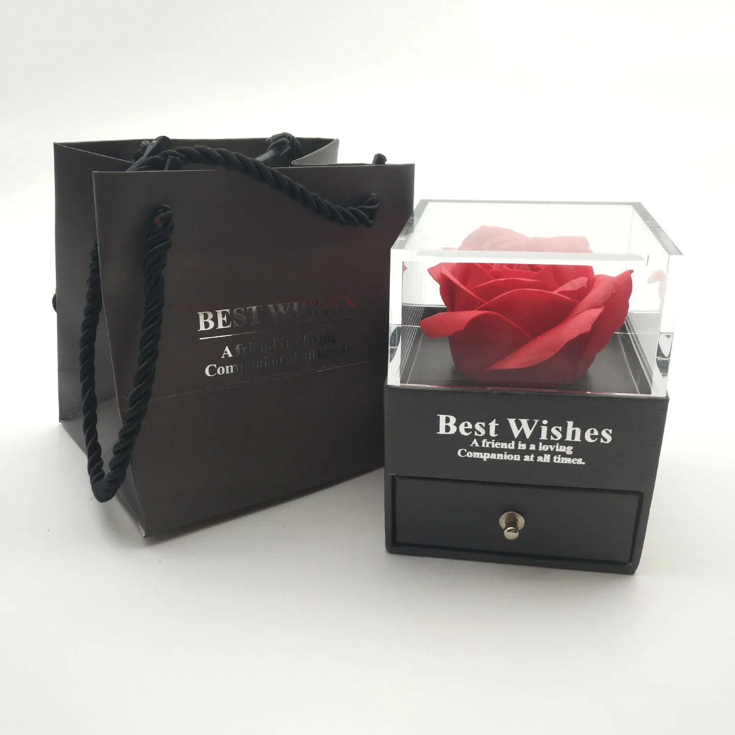 Акриловая коробка с цветами для свадебной вечеринки в романтическом