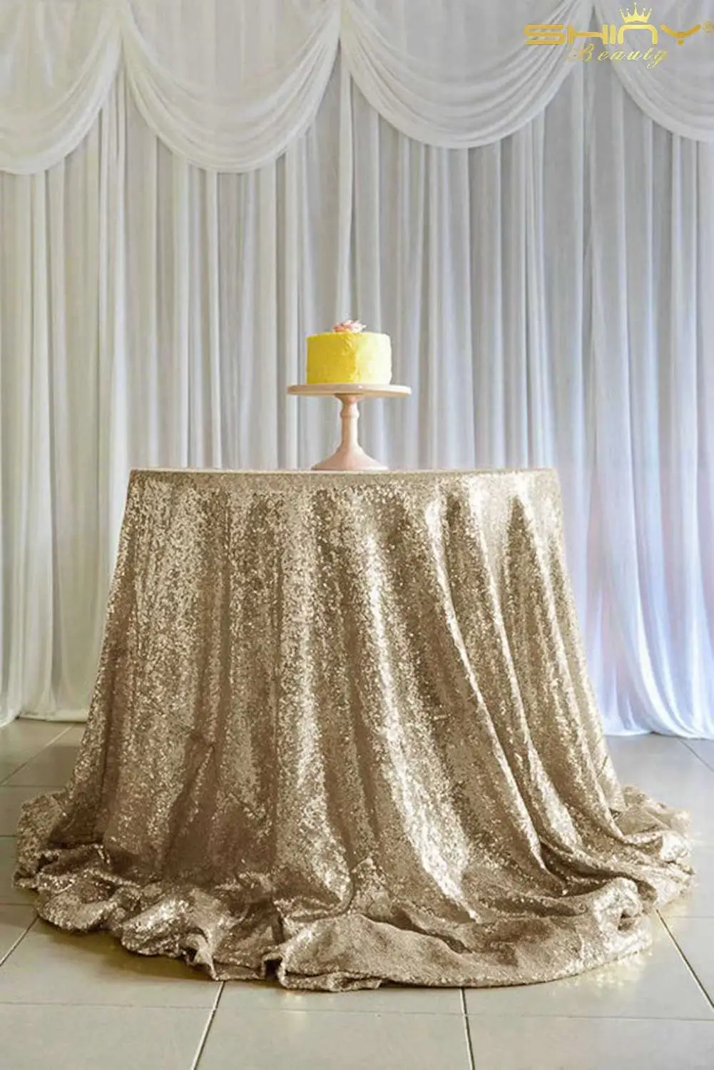 Круглая скатерть 70 дюймов светильник с золотыми блестками круглый покрытие для