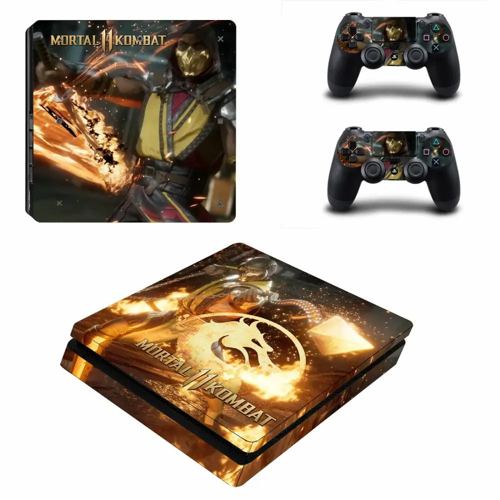 

Mortal Kombat PS4 Slim Stickers Play station 4 Skin Sticker Decals For PlayStation 4 PS4 Slim Console and Controller Skin Vinyl