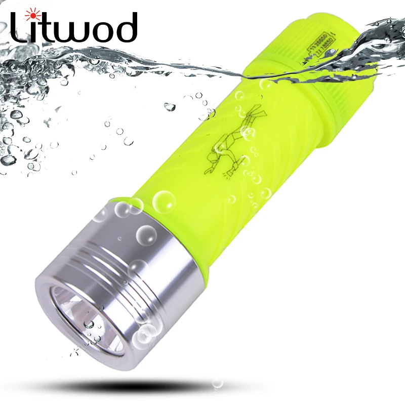 Светодиодный фонарик Litwod Z20 D503 XM-L2 U3 водонепроницаемый подводный фонарь для