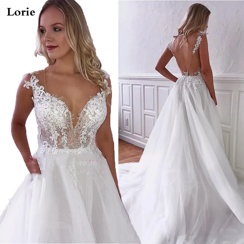 Лори Свадебные платья трапециевидной формы в богемном стиле Vestido de novia белого