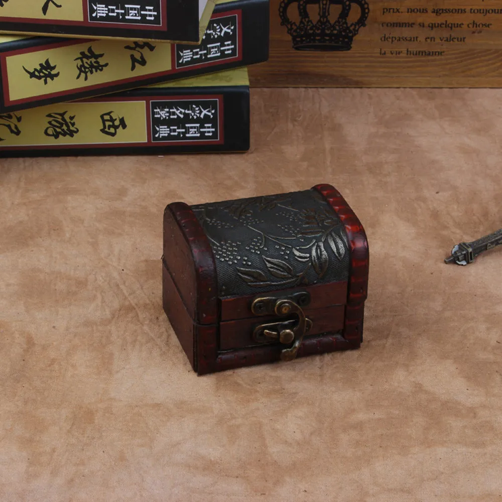 Рождественский подарок ручной работы деревянный стол украшения замок шкатулка