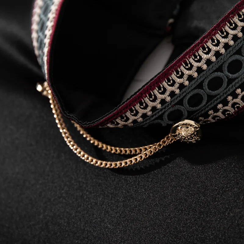 

100%Silk Tops 2021 Spring Summer Blouses Women Stand Neck Vintage Embroidery Long Sleeve Elegant White Black Tops Female Blusa