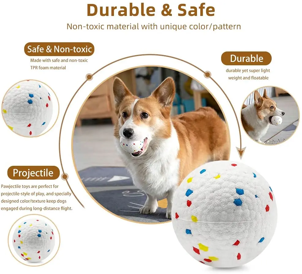 Juguetes para perro Pelota de juguete Indestructible para perros medianos y grandes, bola sólida hinchable para Chewers agresivos, juguetes de Limpieza de dientes para cachorros suministros para perros 4