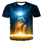 Мужская футболка с 3D-принтом, универсальная Повседневная футболка с круглым вырезом, модель 6XL на лето, 2021