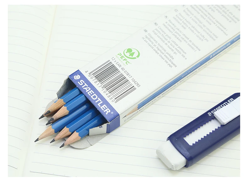 1 шт. синий баррель Staedtler Mars lumographh рисование и эскизы карандаши 24 различных градусов доступны