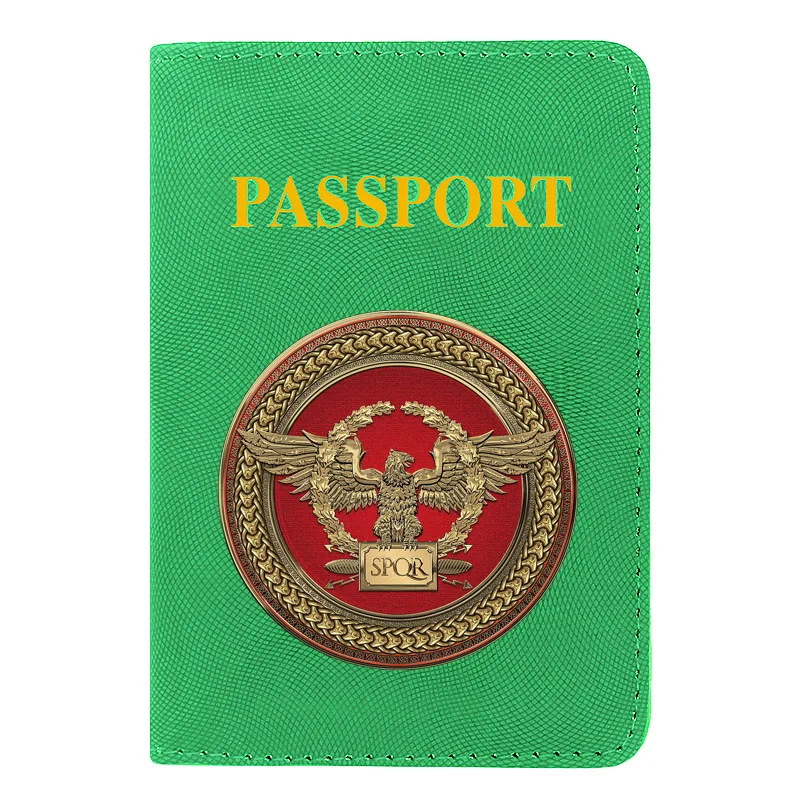 

Personality Passport Cover Fashion Roman Empire SPQR Design Travel ID Credit Card Holder Pocket Wallet Bags