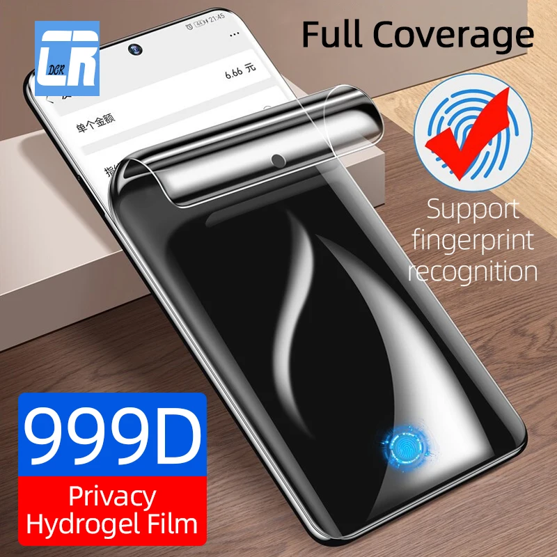 Изогнутая Гидрогелевая пленка 999D для Samsung galaxy S20 S21 Ultra защитная экрана Note 10 9 8 S10 S9 S8