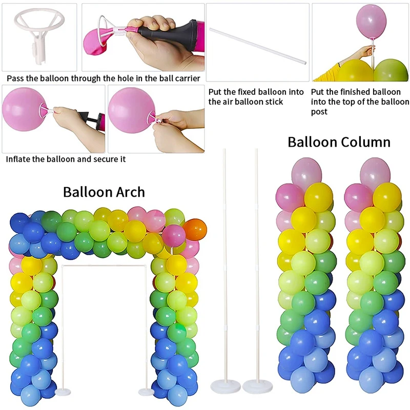 

Balloon Column Assembly Kit Balloon Columns with Balloon Rings for Wedding, Birthday Party and Event Decorations
