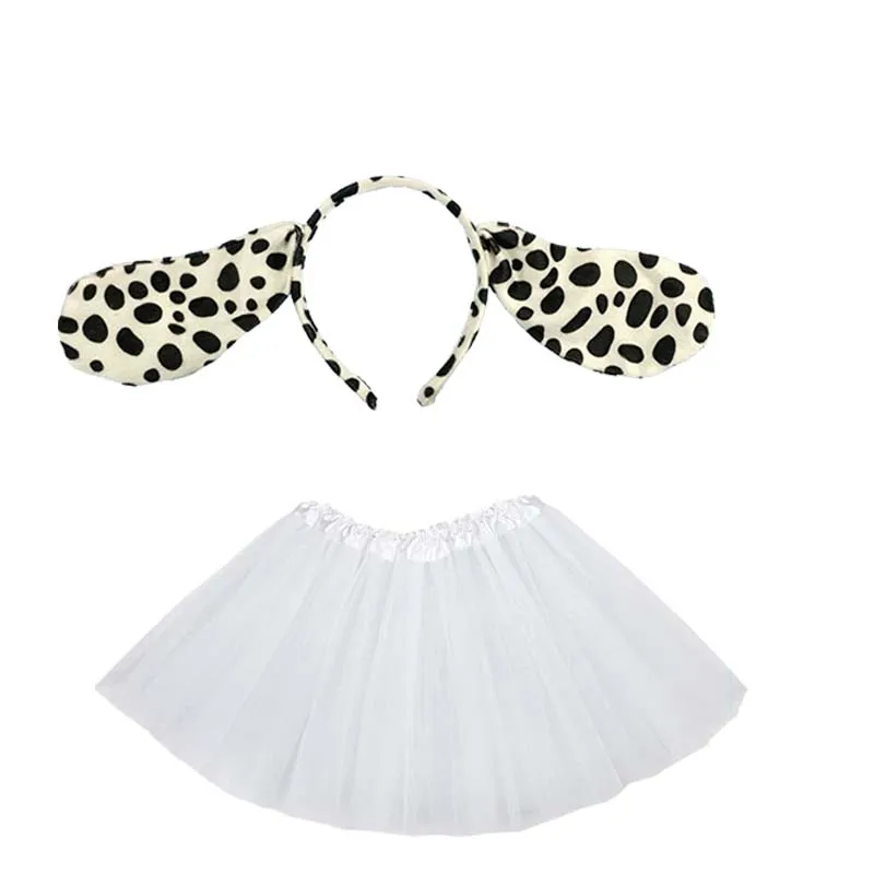 Черный костюм с изображением животного собаки Косплей головной убор повязка на