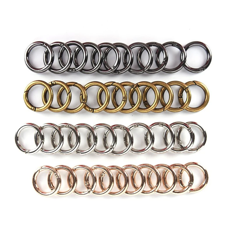 

10Pcs Metal HIgh Quality Women Man Bag Accessories Rings Hook Key Chain Bag