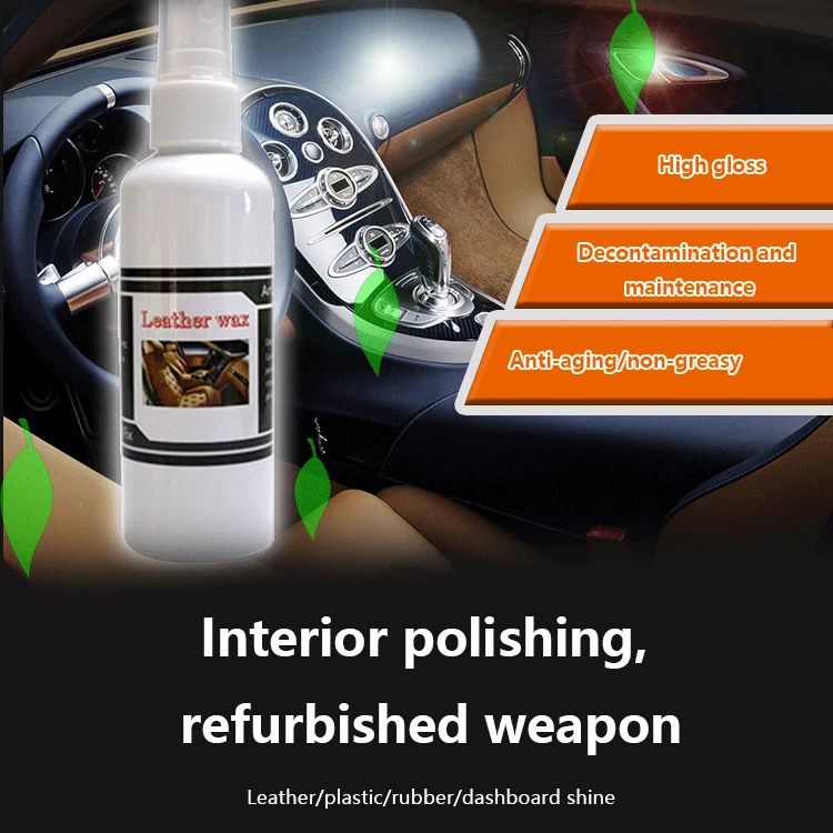 

30ml Plastic Parts Retreading Agent Interior Leather Maintenance Cleaner Refurbisher Agent Car Moisturize Leather Care Remove