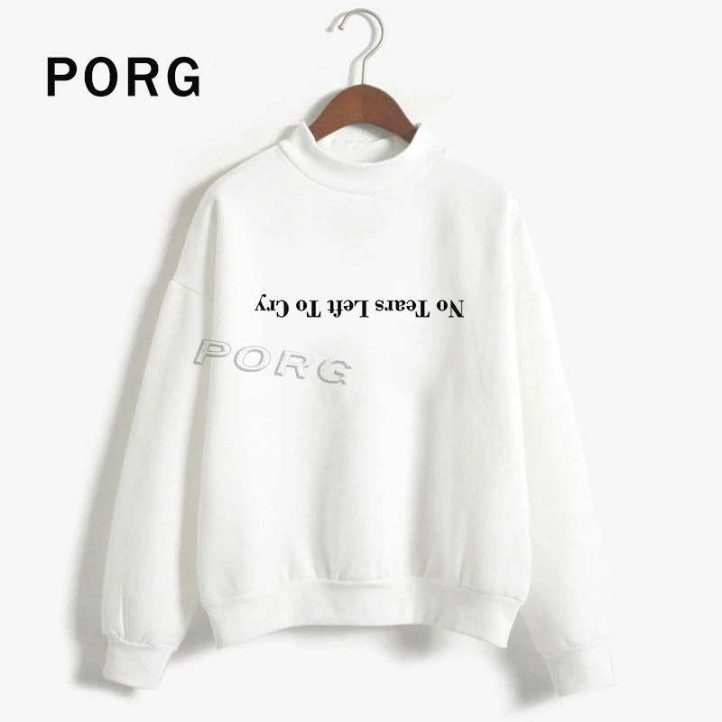 Ariana Grande/Розовая Толстовка для женщин в готическом стиле, уличная Harajuku Sudadera Mujer, новая женская одежда, толстовки с длинными рукавами и круглым вырезом - Цвет: WH-2