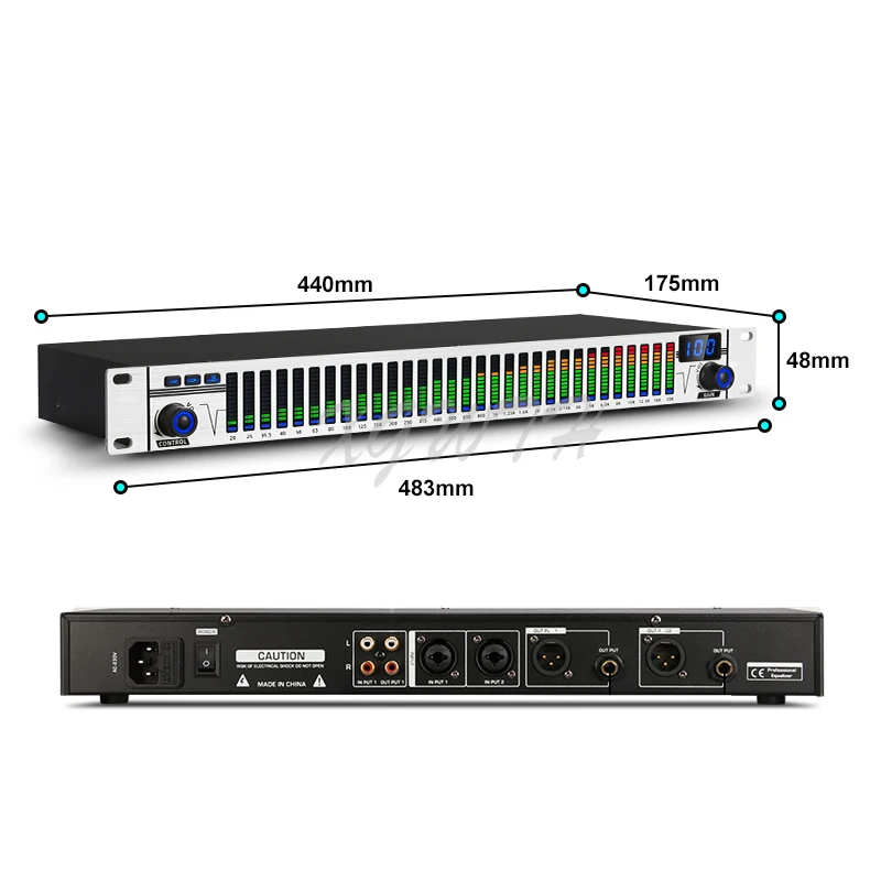 

Dual 31 Bands Equaliser Digital Equalizador De Audio Equalizers Sound System Stage Karaoke DJ Equipment Stage Performance