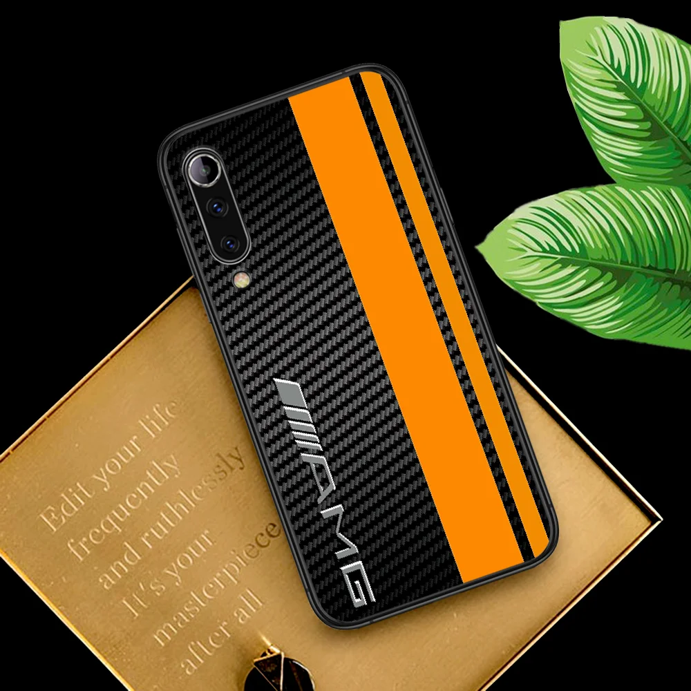 

Luxury AMG Car Phone Case For Xiaomi Mi Note 10 A3 9 MAX 3 A2 8 9 Lite Pro Ultra black Funda 3D Cover Tpu Back Silicone Hoesjes
