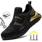 Ботинки рабочие мужские, защитная обувь, стальной носок, легкая защитная обувь, непробиваемые рабочие ботинки, мужская обувь