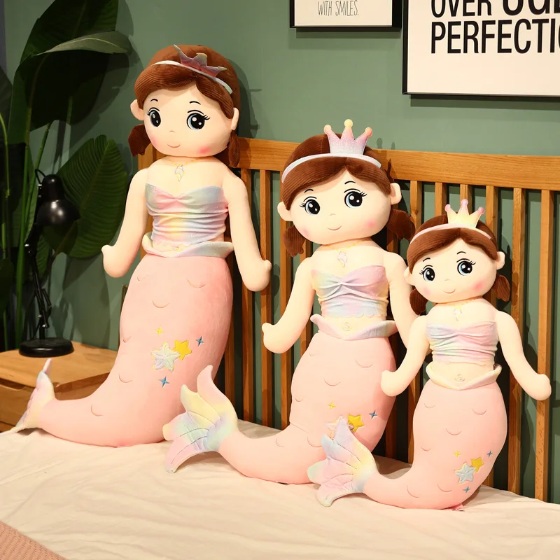 

1pc 60-130cm Kawaii Mermaid Pillow Plush Toys Beautiful Mermaid Fish Dolls Stuffed for Children Girls Birthday Xmas Gifts