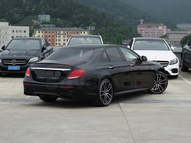 E класс PP Диффузор губа на задний бампер с наконечниками для Benz W213 E200 E300 E43 Sport Change