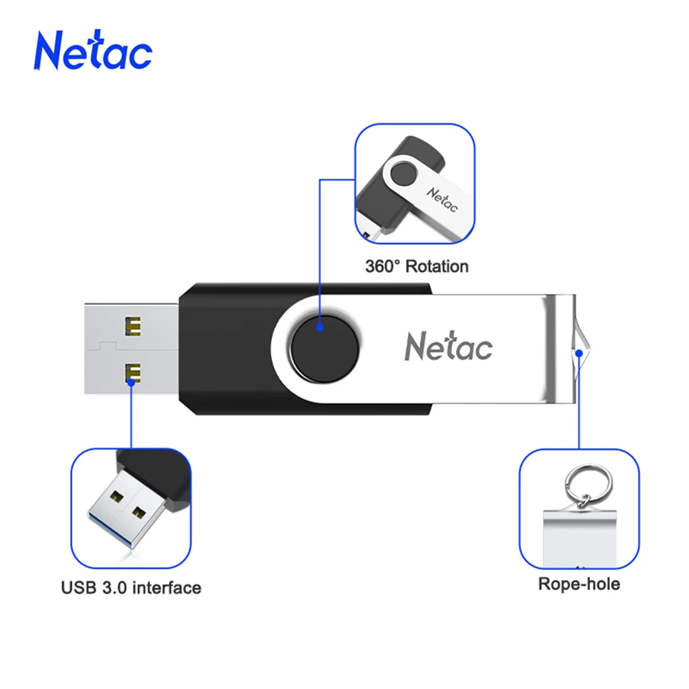 Netac USB флэш накопитель 128 ГБ Флэш карта памяти 32 64 Гб флешки 16 256 3 0 Flash Memory Stick для